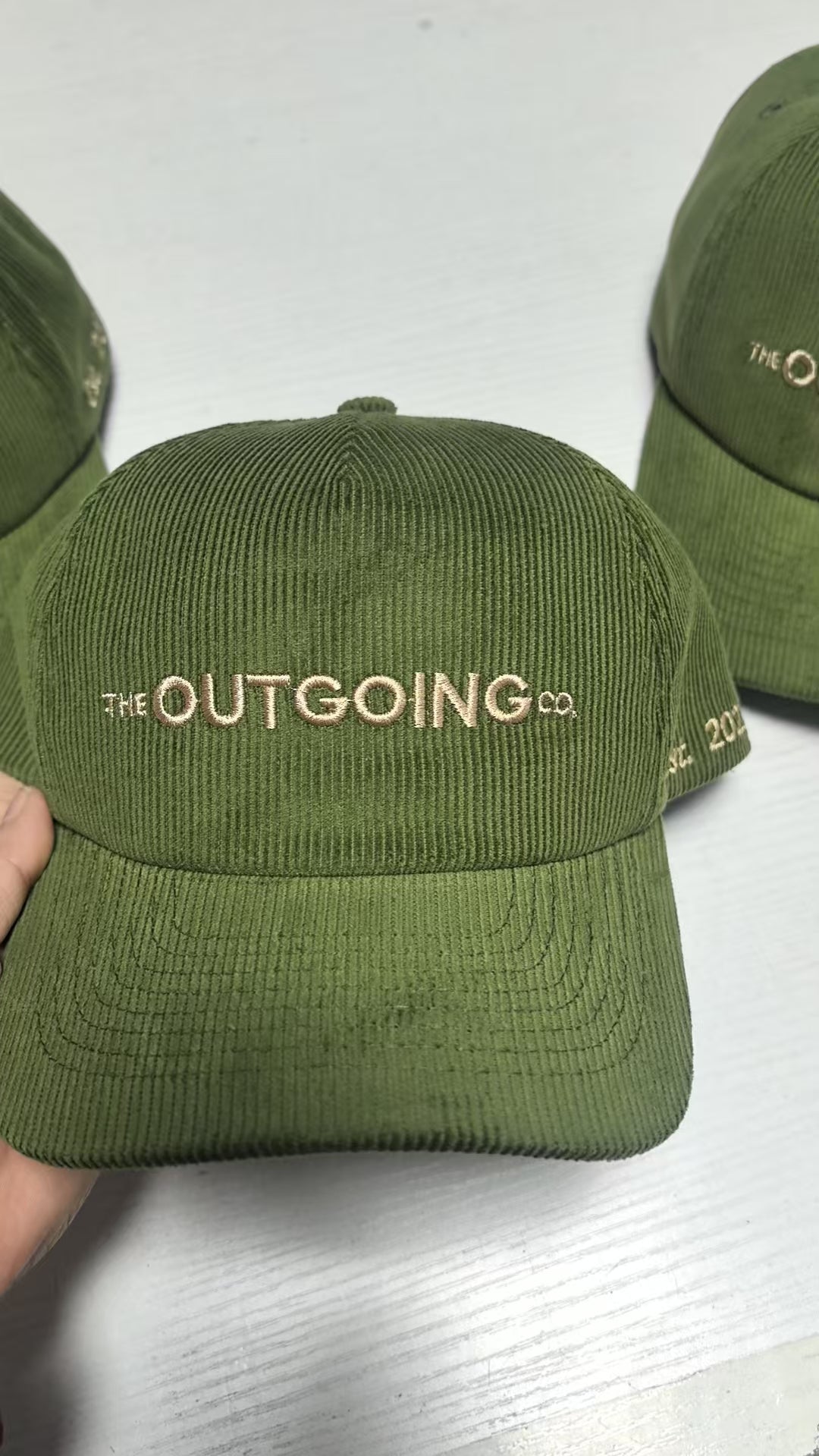 The Outgoing Co. Corduroy Branded Hat
