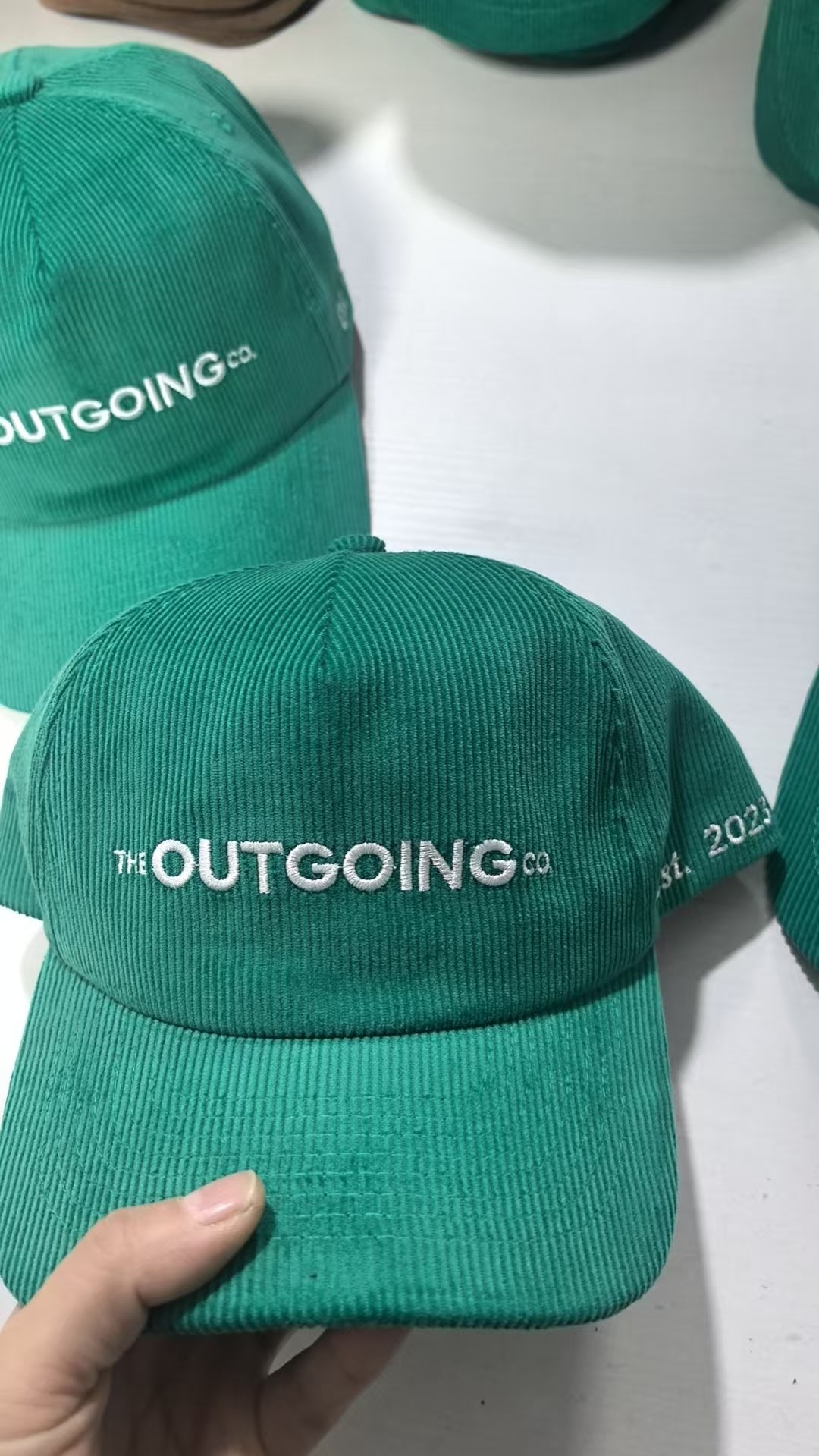 The Outgoing Co. Corduroy Branded Hat