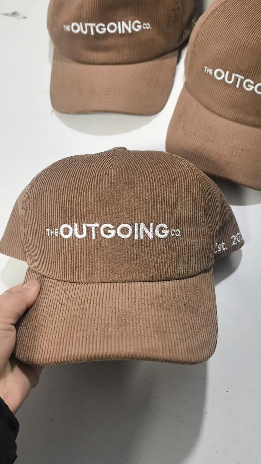The Outgoing Co. Corduroy Branded Hat