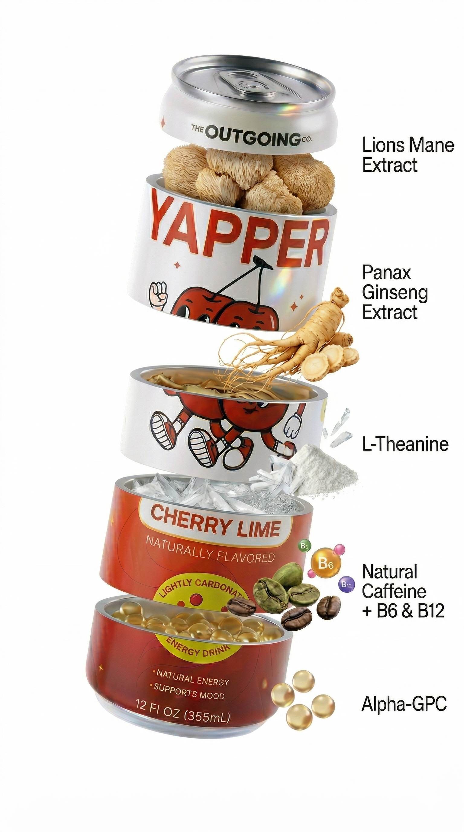 Yapper exploded ingredients visual